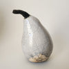 Muddy Ducks | White crackle Raku ceramic pear