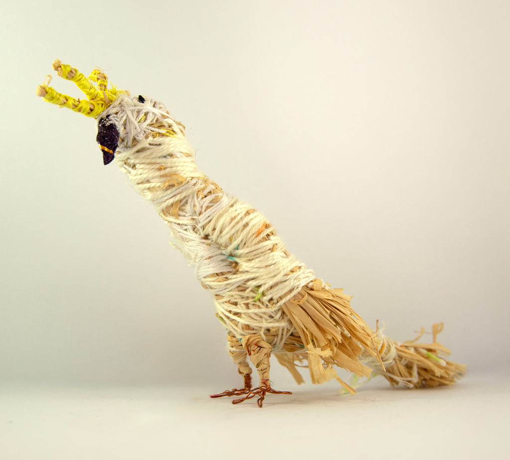 Artie McCarthy | Textiles | Seymour the Sulphur Crested Cockatoo