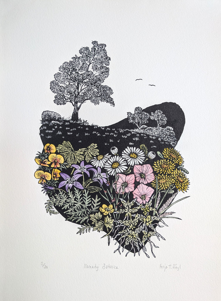 Fenja T. Ringl | Printmaking | Namadgi Botanica. Ed. 2 of 30, framed