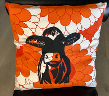 Load image into Gallery viewer, Frisian Cow Design | Pillow case orange |