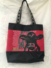 Load image into Gallery viewer, Frisian Cow Design | Beach/shopping/library Bag Red/ Black |