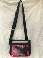 Load image into Gallery viewer, Frisian Cow Design | Bag- Black- pink with white text |