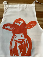 Load image into Gallery viewer, Frisian Cow Design | Apron White/ Orange |