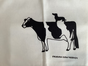 Frisian Cow Design | Tea towel White-black |