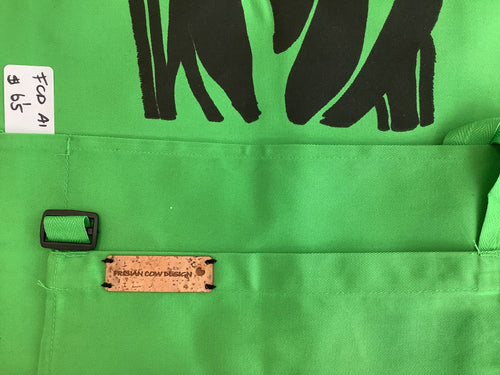 Frisian Cow Design | Apron Green/ Black |