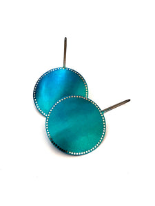 Sarah Augusta Murphy | Earrings | Super Shields Small Teal, Gift Box