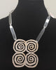 Skitty Kitty | Necklace 7 | Spirals Neckpiece - Tan Ripple