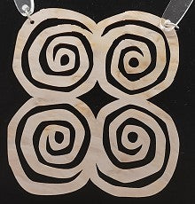 Skitty Kitty | Necklace 7 | Spirals Neckpiece - Tan Ripple