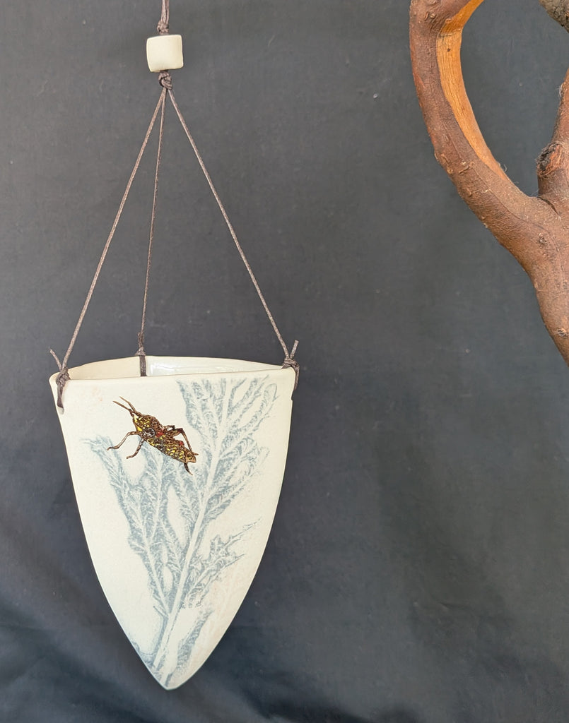 Fenja T. Ringl | Ceramics | Spotted Mountain Grasshopper Vase #2. Unique state
