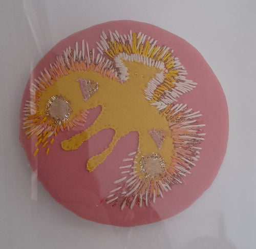 Heidi  Smith | Textiles | Embroidery sprite flame, intermolecular force, bioenergy, life force, the pause between the notes