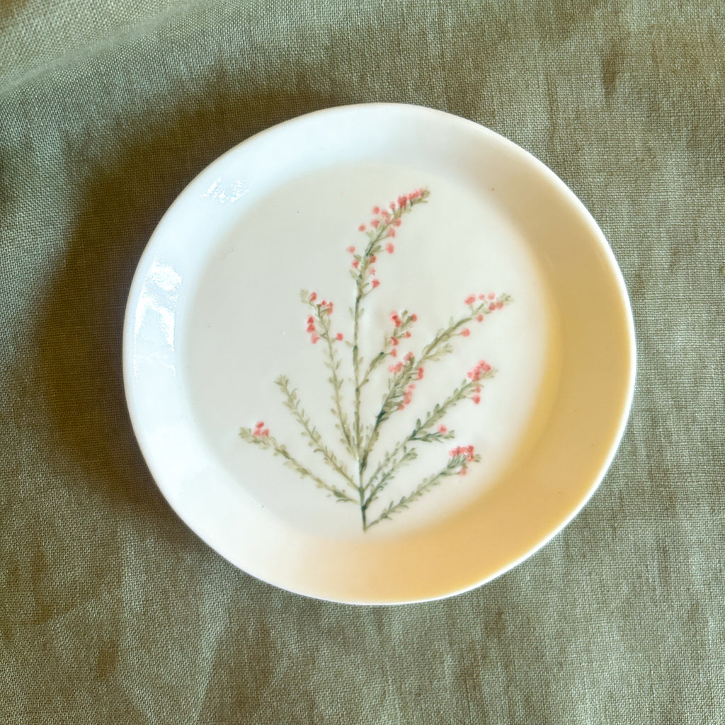 Romanda Ceramics | Plate | Thryptomene flower stem