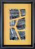 Fenja T. Ringl | Printmaking | Wood Charcoal Sample A (yellow). Unique state, framed