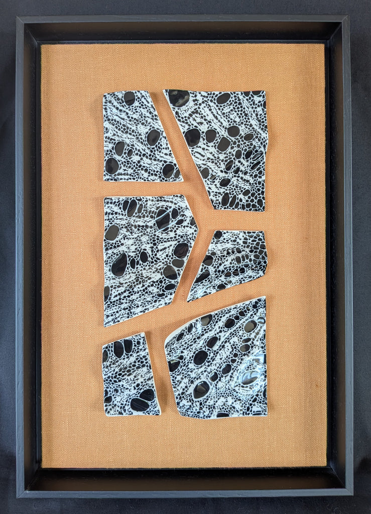 Fenja T. Ringl | Printmaking | Wood Charcoal Sample C (orange). Unique state, framed