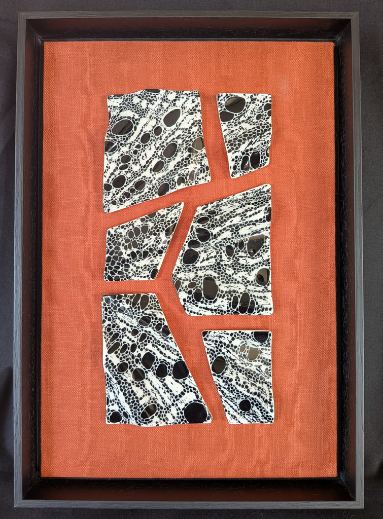 Fenja T. Ringl | Printmaking | Wood Charcoal Sample C (red). Unique state, framed