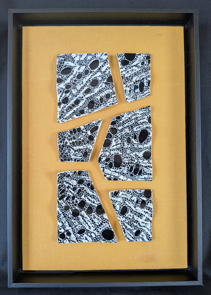 Fenja T. Ringl | Printmaking | Wood Charcoal Sample C (yellow). Unique state, framed