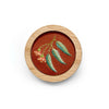 Yarn Industries | Embroidered Brooch-Pendant - Gum Leaf |