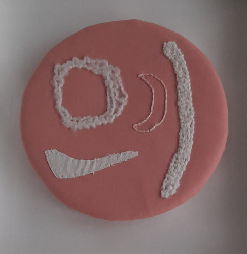 Heidi  Smith | Textiles | Embroidery gentle forms, Nebra Sky Disk retelling