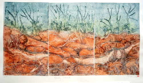 Jo Hollier | Printmaking | Reedy creek triptych