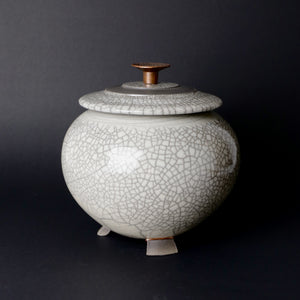 John Brighenti Design Studio | Vase | Lidded Crackle Urn