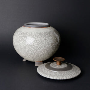 John Brighenti Design Studio | Vase | Lidded Crackle Urn