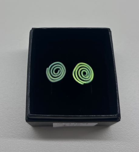 Sarah Augusta Murphy | Earrings | Scribble stud Green