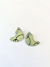 Load image into Gallery viewer, Sarah Augusta Murphy | Earrings | Small Green Fan Studs